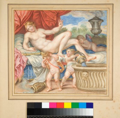 Aşk Tanrısı Gösterilen Yaslanmış Danae by Pietro Santi Bartoli