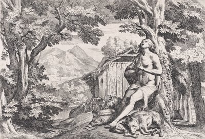 Domuzlar arasındaki müsrif oğul, dört baskı serisinden, yaklaşık. 1645. by Pietro Testa