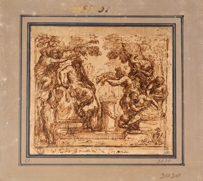 Kaydırma Teklifi için Çalışma by Pietro da Cortona