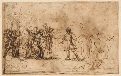 CIncinnatus Tarladan Çağırıldı, "Cincinnato Tarihi" için çalışma, Villa Sacchetti Galerisi (Şimdi Chigi), Castelfusano by Pietro da Cortona
