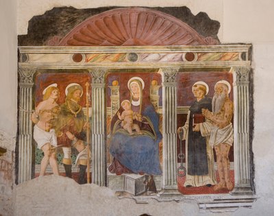 Aziz Pietro ve Paolo Kilisesi, Valvasone, Friuli, İtalya (fresk) by Pietro da Vicenza