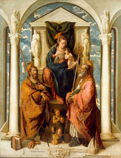 Madonna ve Çocuk Enthroned by Pietro de Marascalchi
