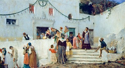 Kutlama günü, Pio Joris (1843-1921), tuval üzerine yağlı boya, 93x160 cm by Pio Joris
