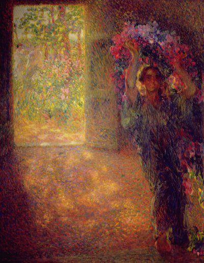 Çiçek Açan Ev, 1910 dolayları (tuval üzerine yağlı boya) by Plinio Nomellini