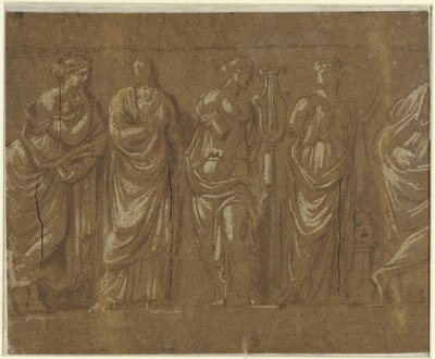 Sıra sıra ilham perileri by Polidoro da Caravaggio (possibly)