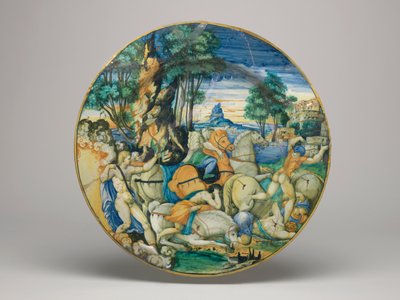 Maiolica tabağı, Niobe