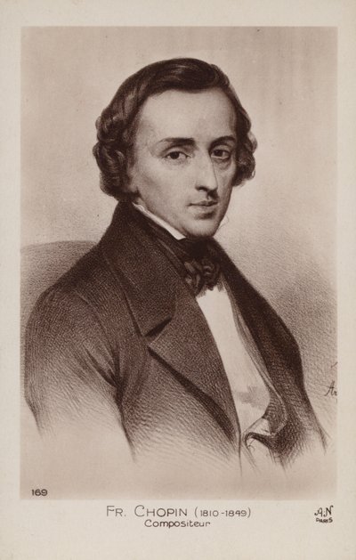 Frederic Chopin, Polonyalı besteci ve piyanist (1810-1849) by Polish School