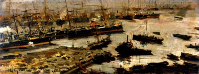 Cenova Limanı, Mariani tarafından boyama by Pompeo Mariani