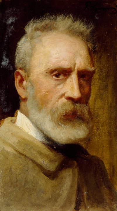 Otoportre, Ponziano Loverini (1845-1929), tuval üzerine yağlı boya, 53x30 cm by Ponziano Loverini