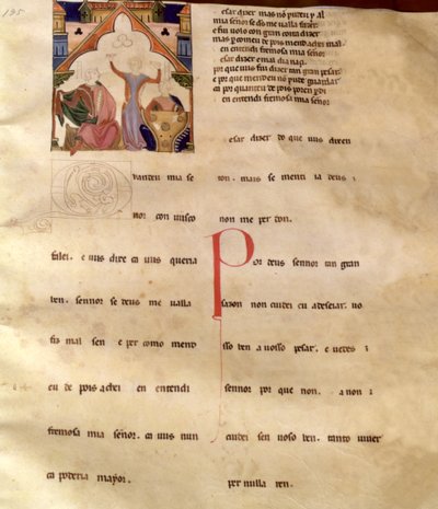 Ajuda Song Verses, Sayfa 195R, 13.-15. yüzyıl by Portuguese School