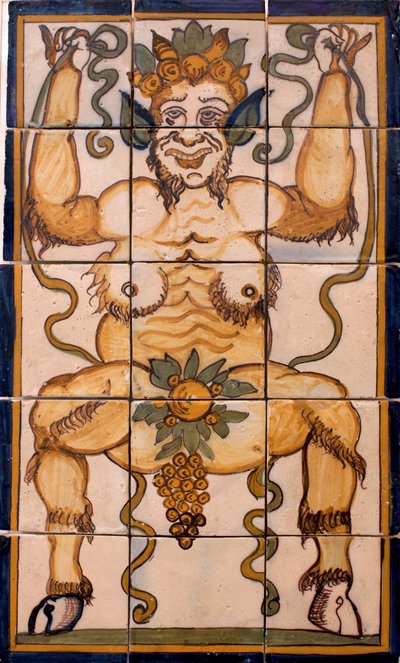 Bacchus - Çini panel Bacchus, portekizce fabrika by Portuguese School