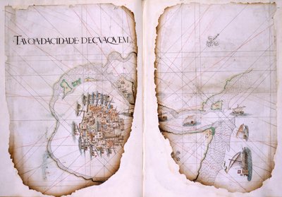Cotton Tiberius D. IX, ff.36v-37 Cuaquem ve Basra Körfezi, Estevao de Gama