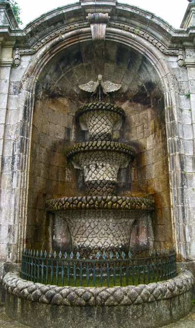Pelikan Çeşmesi, Our Lady of Remedies Tapınağı, Lamego, Portekiz 1738 (taş) by Portuguese School