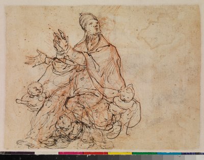 Bir piskopos azizinin tanrılaştırılması için çalışma, 1675-99 by Portuguese School