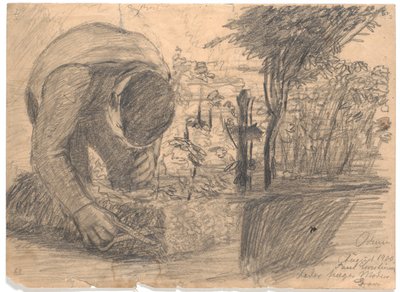 Baba annenin mezarını kaldırır by Poul S. Christiansen