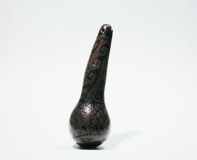 Yanık süslemeli koka kabı, Chancay (su kabağı) (ayrıca bkz. 176081) by Pre-Columbian Pre-Columbian