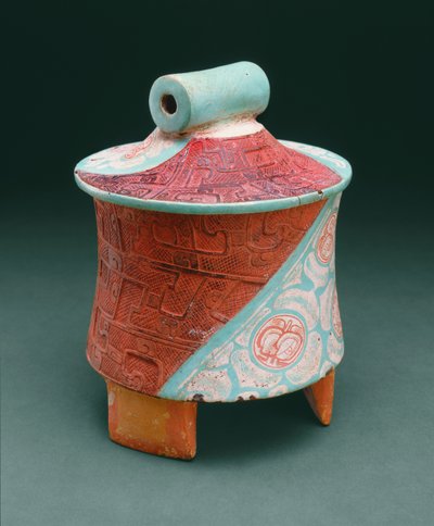Döşeme ayaklı tripod kabı (sıvalı kara eşya) by Pre Columbian Pre Columbian