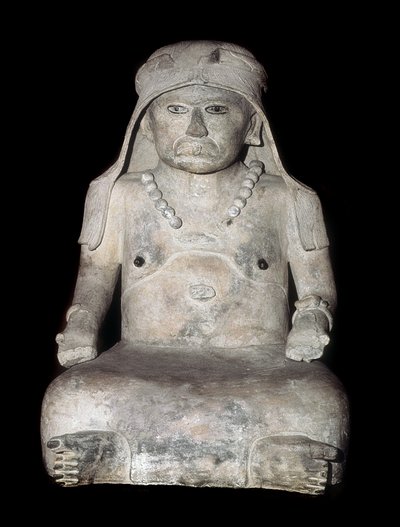 Kolomb öncesi sanat: başörtülü yaşlı kadın. Veracruz Heykeli (Meksika) by Pre Columbian Pre Columbian