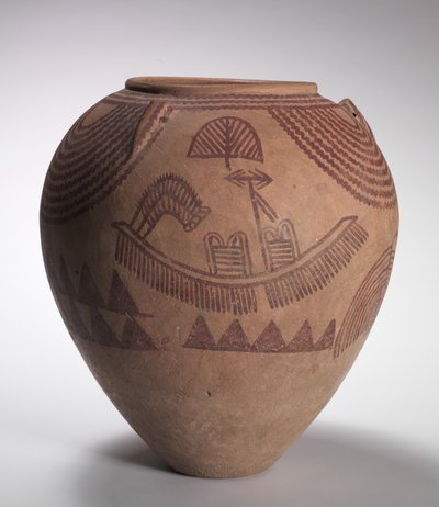Tekne Sahneli Süslü Kavanoz, Orta Hanedan Öncesi Dönem, Naqada IIc-d Dönemleri, MÖ 3300-3100 dolayları by Predynastic Period Egyptian