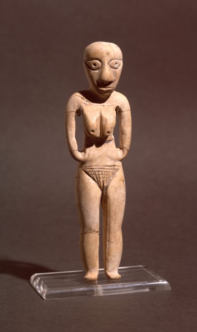 Badarian veya erken Neolitik dönemden çıplak bir kadın heykelciği, MÖ 4000 dolayları by Predynastic Period Egyptian