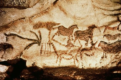 Altamira Mağaralarındaki atlar ve geyikler, MÖ 15000 dolayları (mağara resmi) by Prehistoric