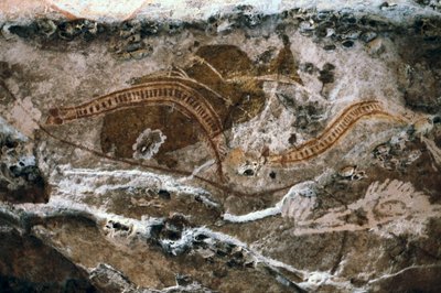 Aborijin kaya resmi, Ubirr mağaraları bölgesi, Kakadu Ulusal Parkı, Avustralya (resim) by Prehistoric Prehistoric