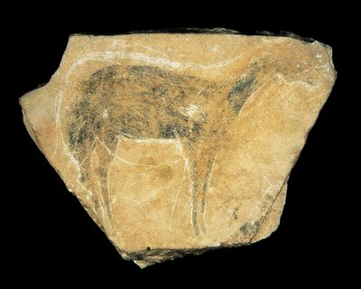 Siyah geyik, Parpallo Mağarası, İspanya, Üst Paleolitik (resim) by Prehistoric Prehistoric