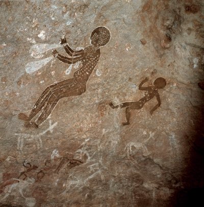 İnsan figürleri. Mağara resimleri, MÖ 8000-7000 by Prehistoric Prehistoric