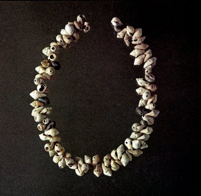 Prehistorya, Taş Devri: Polesine, Venedik mağarasından deniz kabuğu kolyesi. Ortalama neolitik. Roma, Luigi Pigorini Ulusal Tarih Öncesi Etnografya Müzesi by Prehistoric Prehistoric