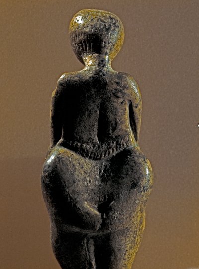 Prehistorya: Kostenki (Voronezh Oblastı) bölgesinden Gravettian kadın heykeli. MÖ 30000-25000 Üst Paleolitik, Taş Devri. Saint Petersburg, Peter the Great Antropoloji ve Etnografya Müzesi, Rusya by Prehistoric Prehistoric