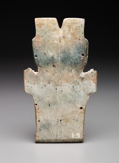 Bir Antropomorfik Plakın Tersi, Muhtemelen Ateş Yılanı, Klasik öncesi dönem, MÖ 800-400 (serpantin ve zinober) by Prehistoric Prehistoric
