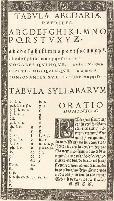 Astar için Alfabe by Probably German 16th Century