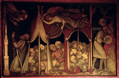 Hizkiya Tarihi, orijinal olarak Westminster Sarayı'nın Boyalı Odasında bulunan bir duvar resminin yeniden inşası by Professor Ernest Tristram