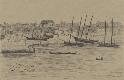 St. Ives balıkçı köyü by Prosper Alphonse Isaac