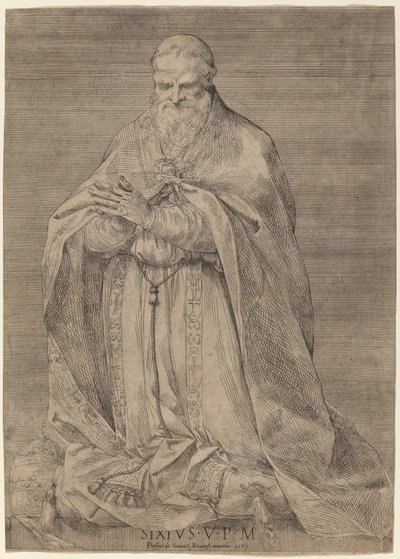 Papa Sixtus V by Prospero Bresciano, after Giuseppe Cesari