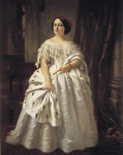 LAMADRİD, Teodora (1821-1886). İspanyol aktris (tuval üzerine yağlı boya) by Prudent Louis Leray