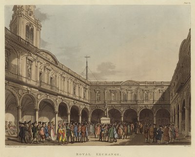 Kraliyet Borsası by Pugin and Rowlandson