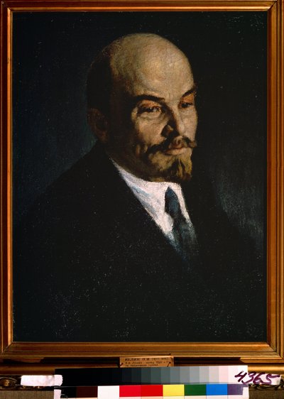 Vladimir Lenin'in Portresi by Pyotr Ivanovich Kelin