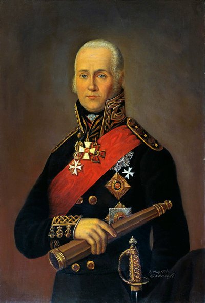 Amiral Fyodor Fyodorovich Ushakov'un Portresi 1745-1817, 1912. by Pyotr Nikolaevich Bazhanov