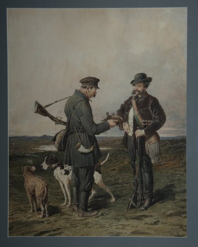Avcılar, 1864 by Pyotr Petrovich Sokolov