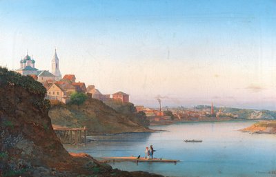 Arka planda Simonov Manastırı ile Moskova