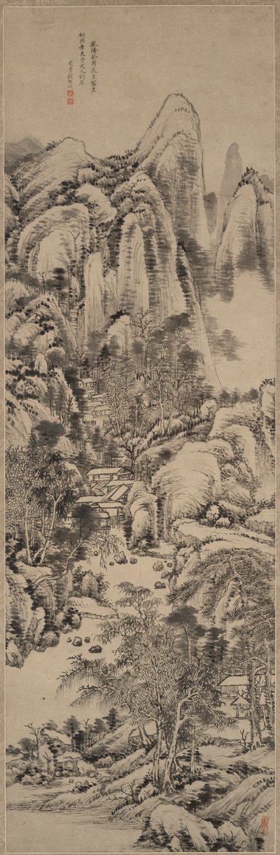 Huang Gongwang Tarzında Manzara by Qian Weicheng