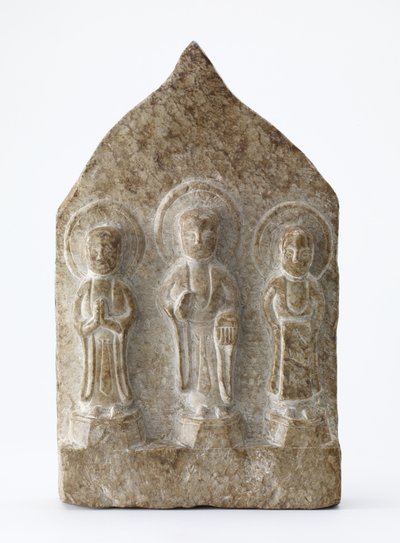 Küçük bir Budist tabletinde sahtecilik by Qing Dynasty Chinese School