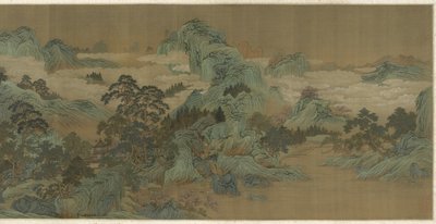Mavi ve Yeşil Nehir Manzarası, 17.-18. Yüzyıl by Qing Dynasty Chinese School