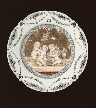 Yan plaka, Qianlong dönemi, c.1782 (porselen) by Qing Dynasty Chinese School