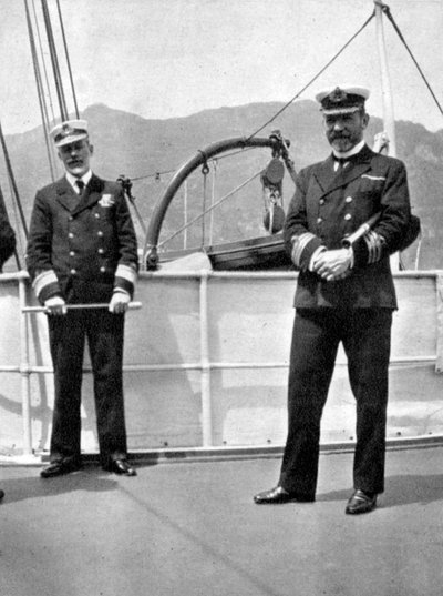 Komutan Sir Archibald Milne 1855-1938 ile Kaptan V Stanley, 1908. by Queen Alexandra