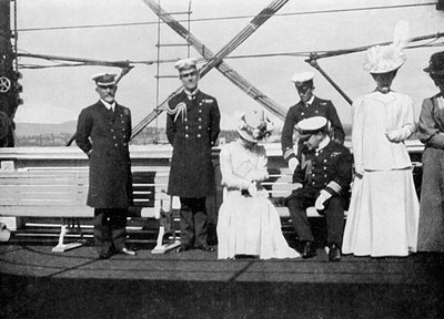 Kraliyet yatında Victoria ve Albert III, Christiania Oslo, Norveç, 1908. by Queen Alexandra