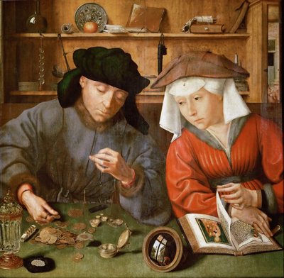 Tefeci ve Karısı by Quentin Massys or Metsys