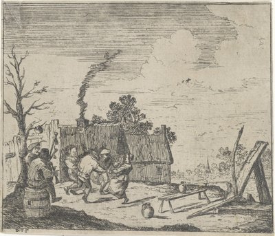 Çiftçilerin iki müzisyenin müziğiyle dansı by Quirin Boel (possibly)