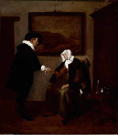 Doktor ziyareti (tuval üzerine yağlıboya, c.1655) by Quiringh Gerritsz. van Brekelenkam